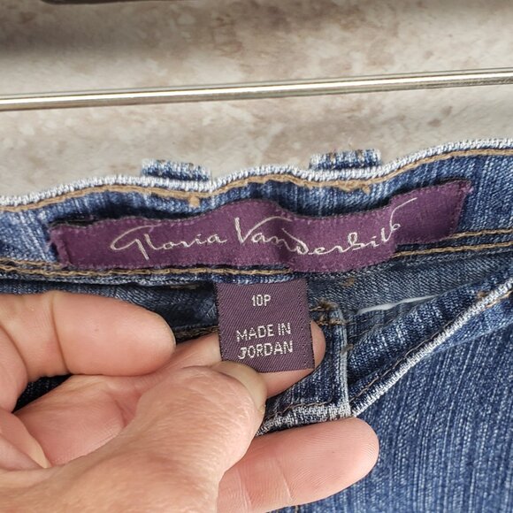 Amanda Gloria Vanderbilt Jeans Mid Rise Straight Leg Stretch Womens Size 10P - Picture 3 of 9